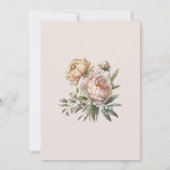Dusty Rose Blush Pink Peony Wedding Einladung (Rückseite)