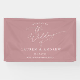 Dusty Rose Blush Pink Willkommen bei unserer Hochz Banner