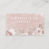 Dusty Rose Blush Wedding Bridal Mode Schönheit Visitenkarte (Vorderseite)