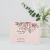 Dusty Rose Blütenröte RSVP Karte (Stehend Vorderseite)