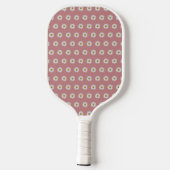 Dusty Rose Bohemisch Daisy Pattern Pickleball Schläger (Rückseite)