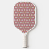 Dusty Rose Bohemisch Daisy Pattern Pickleball Schläger (Vorderseite)