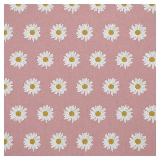 Dusty Rose Bohemisch Daisy Pattern Stoff (Muster)