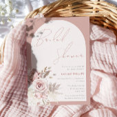 Dusty Rose Boho Arch Blush Brautparty Einladung