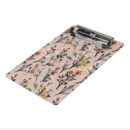 Dusty Rose Boho Floral Wasserfarbe Custom Mini Klemmbrett