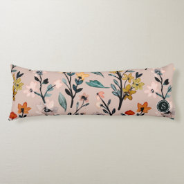 Dusty Rose Boho Floral Wasserfarbe Custom Seitenschläferkissen