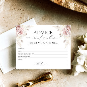 Dusty Rose Boho Ratgeber und Wünsche Karten