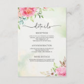 Dusty Rose Boho Wedding Enclosure Details Card Begleitkarte (Vorderseite)