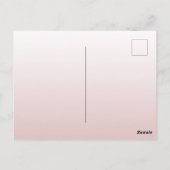 Dusty Rose Bordeaux Blumen Einladung Hochzeit Postkarte (Rückseite)