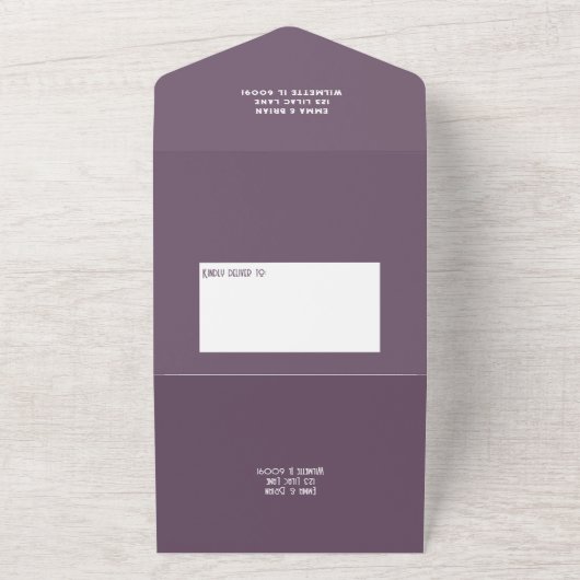 Dusty Rose botanisch All in One Wedite Einladung (Außenbereich)