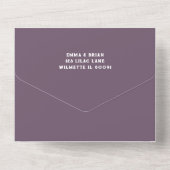 Dusty Rose botanisch All in One Wedite Einladung (Rückseite)