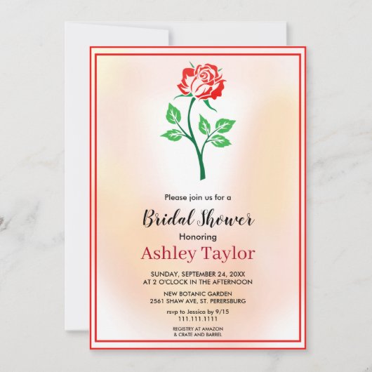 Dusty Rose botanisches boho blumengeschmücktes Bra Einladung (Vorderseite)