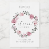 Dusty Rose Brautparty Wedding Weinetikett (Einzelnes Label)