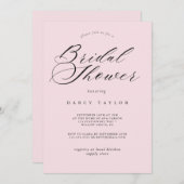 Dusty Rose Bridal Dusche Einladung (Vorne/Hinten)