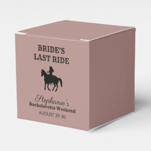 Dusty Rose Bride's Last Ride Bachelorette Weekend Geschenkschachtel