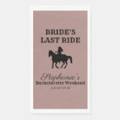 Dusty Rose Bride's Last Ride Bachelorette Weekend Serviette (Vorderseite)