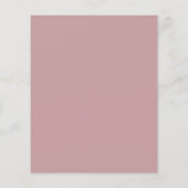 Dusty Rose Budget Hallo Kinderdusche Einladung (Rückseite)