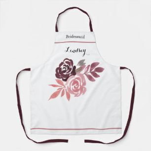Dusty Rose Burgundy Bridesmaid Schürze
