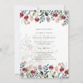 Dusty Rose Burgundy Floral Wedding (Vorderseite)