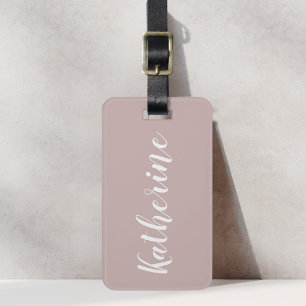 Dusty Rose Calligrafy Name Gepäckanhänger