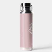 Dusty Rose Calligraphy Bride Tribe Bachelorette Trinkflasche (Vorne)