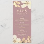 Dusty Rose Calligraphy Wedding Menu Menükarte (Vorderseite)