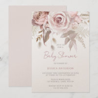 Dusty Rose Champagner Shimmer Blush Babydusche