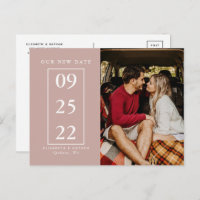 Dusty Rose Change Date Foto Hochzeitstag