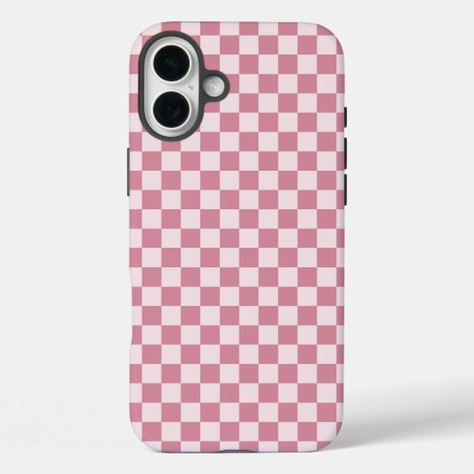 Dusty rose checkerboard pattern Case-Mate iPhone hülle (Rückseite)