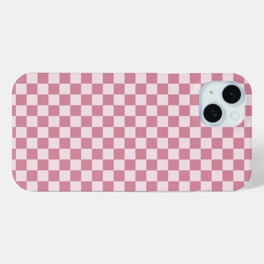 Dusty rose checkerboard pattern Case-Mate iPhone hülle (Rückseite (Horizontal))