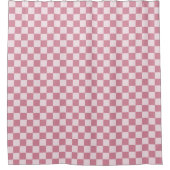 Dusty rose checkerboard pattern duschvorhang (Vorderseite)