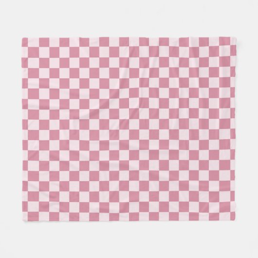 Dusty rose checkerboard pattern fleecedecke (Vorderseite (Horizontal))