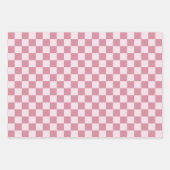 Dusty rose checkerboard pattern geschenkpapier set (Vorderseite 3)