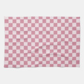 Dusty rose checkerboard pattern geschirrtuch (Horizontal)