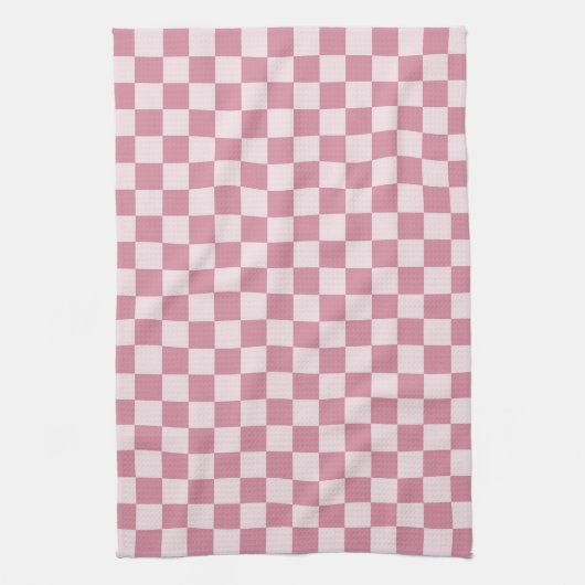 Dusty rose checkerboard pattern geschirrtuch (Vertikal)