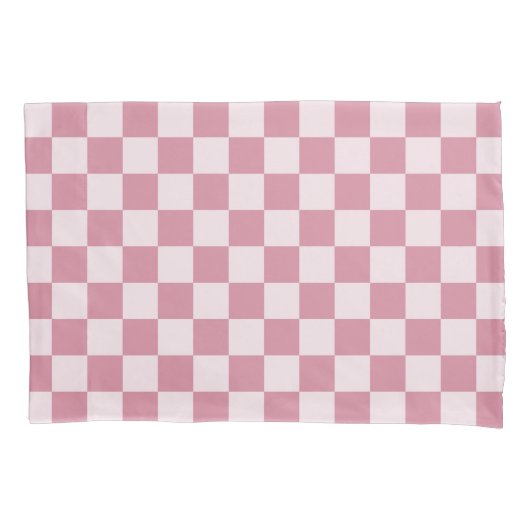 Dusty rose checkerboard pattern kissenbezug (Vorderseite-Links)