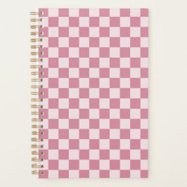 Dusty rose checkerboard pattern planer