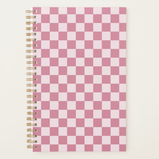 Dusty rose checkerboard pattern planer (Vorderseite)