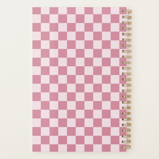 Dusty rose checkerboard pattern planer (Rückseite)