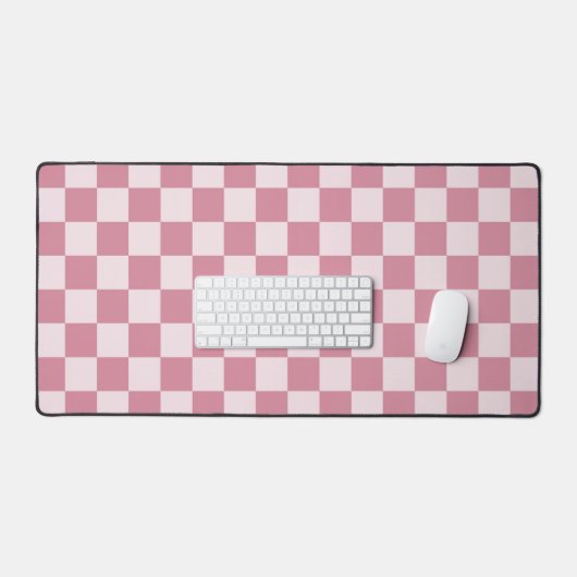 Dusty rose checkerboard pattern schreibtischunterlage (Tastatur & Maus)