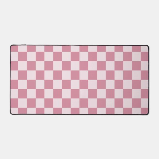 Dusty rose checkerboard pattern schreibtischunterlage (Vorderseite)