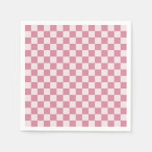 Dusty rose checkerboard pattern serviette (Vorderseite)