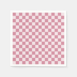 Dusty rose checkerboard pattern serviette