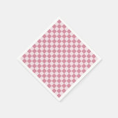 Dusty rose checkerboard pattern serviette (Ecke)