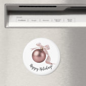 DUSTY ROSE CHIC HOLIDAYS MAGNET (In Situ (Geschirrspüler))