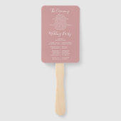 Dusty Rose Chinoiserie Blumenzwiebelprogramm Fächer (Rückseite)