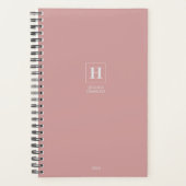 Dusty Rose Classic Monogram Personal Weekly Planer (Vorderseite)