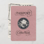 Dusty Rose Costa Rica Pass Save The Date (Vorne/Hinten)