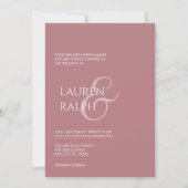 Dusty Rose & Cream Script Einladung (Vorderseite)