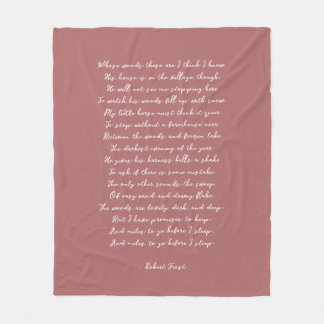 Dusty Rose Custom Poem Song Lyric Quote Fleecedecke